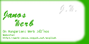 janos werb business card